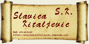 Slavica Kitaljević vizit kartica